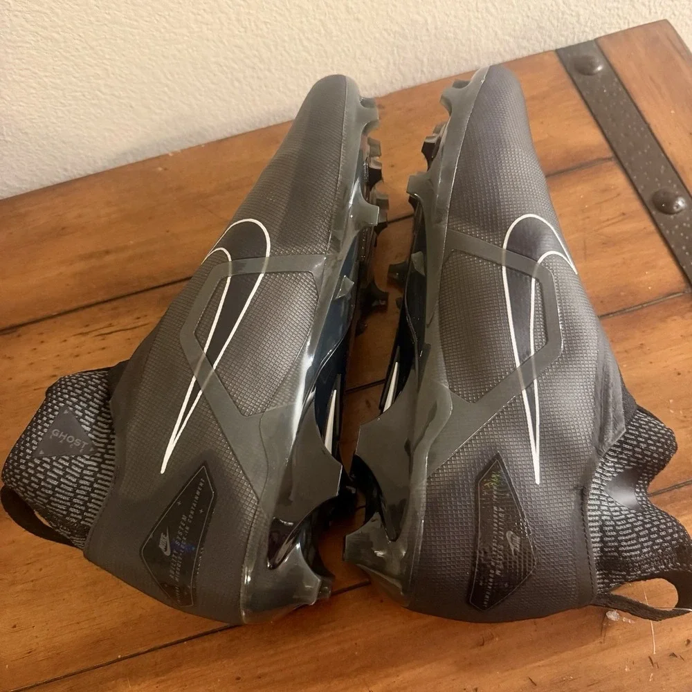 Nike Mens Size 13.5 Alpha Menace Elite 3 Football Cleats Black/Grey‎ DM1792 004